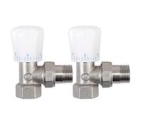Mskidand Lot de 2 valves thermostatiques pour radiateur thermostatique TRV - 15 mm x 1,27 cm - Pour la maison et le bureau