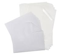 Mskidand Lot de 20 feuilles adhésives double face à repasser avec 100 stabilisateurs de broderie à déchirer pour travaux manuels