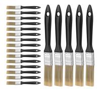 Mskidand Lot de 20 pinceaux de peinture plats de 2,5 cm avec poignées en plastique - Outils de réparation pour la maison