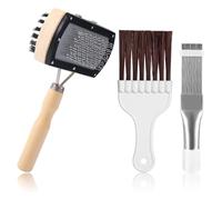 Mskidand Lot de 3 brosses de nettoyage en acier inoxydable pour climatiseur, climatiseur, condensateur et réfrigérateur