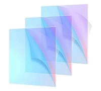 Mskidand Lot de 3 feuilles acryliques colorées en acrylique translucide irisé - 20,3 x 30,5 cm - 2,6 mm d'épaisseur