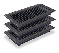 Mskidand Lot de 3 grilles d'aération de sol, 10,2 x 25,4 cm, housses d'aération de sol robustes pour maison, sol, mur, plafond, B