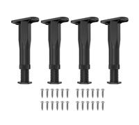 Mskidand Lot de 4 pieds de support réglables pour cadre de lit (21,9 cm à 36,8 cm), lattes centrales de cadre, pieds de soutien lourds, pour cadre/canapé/chaise/table