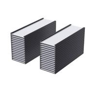 Mskidand Lot de 50 porte-étiquettes magnétiques en forme de C avec protection en plastique transparent