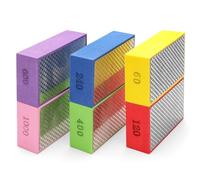 Mskidand Lot de 6 tampons de polissage diamant à la main, humides et secs, grain 60, 120, 240, 400, 600, 1000