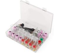 Mskidand Lot de 71 verres pour torche TIG - Verres à gaz tenaces - 17/18/26 - Kit d'accessoires de soudage TIG