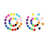 Mskidand Mini pince à linge en bois I Heart Love pour vêtements, papier photo, cartes postales, décoration de maison ou de mariage