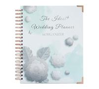 Mskidand Planificateur et organisateur de mariage 2024 - Livre de planification de mariage pour mariée, 23,6 x 28,7 cm, agenda de fiançailles, livre cadeau