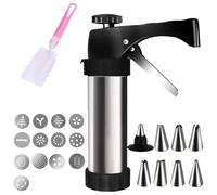 Mskidand Presse à, Ensemble de en Acier Inoxydable avec 8 Embouts de Glaçage et 13 Plaques à pour la Fabrication et la Décoration de à Faire Soi-Même