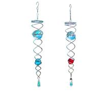 Mskidand Spirale Décorative - 2024 Nouveau Stabilisateur de Fileur de Vent en Spirale de Boule de Regard, Cristal en Spirale Décoratif