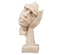 Mskidand Statue de Penseurs Exquis - Statue d'art de Masque Abstrait Qui N'éCoute Pas pour Les CréAtifs Modernes, DéCoration D'IntéRieur
