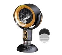 Mskidand Ventilateur Purificateur, Filtre Amovible et Lavable, Ventilateur Portable pour Fumée, Ventilateur Purificateur pour Fumée, Noir et Or