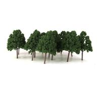 Mskmnkot 25Pcs 1:150 Artificial Tree Models Mini Tree Miniature Plant Architecture Landscape Scenery Decor Dark Green