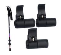 Mskmnkot 3pcs Stick Clip Climing Rock, 18 16 Polon de 14 mm Clamp de randonnée Pôles Remplacement randonnée Clips Verrouillage en Plastique pour l'alpinisme, Serrure Noire sur Les bâtons d'escalade