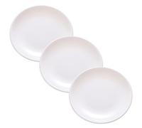Mskmnkot Assiettes de dîner, plaques de dîner blanches 3, 9 pouces 8, 9 pouces, coffre-fort à lave-vaisselle sans casse empilable respectueux l'environnement