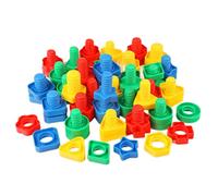 Mskmnkot Baby Nut Toy Set Screw Nut Color Sorting Toy Building Construction for Preschooler Learning Baby Bolts Set