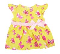 Mskmnkot Cute Bow One-Piece Dress with Matching Ribbon for 18 inch Doll Clothes and Accessories
