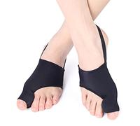 MSLing Lot de 2 séparateurs d'orteils avec protection des oignons, correction de l'hallux valgus, chaussettes avec ceinture antidérapante et coussinets en gel pour hallux valgus bunion