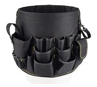 MSLing Organiseur d'outils de seau robuste avec 56 poches pour seaux de 5 gallons, kit de réparation multifonction, organisateur d'outils, doublure pour construction, jardin, charpentier