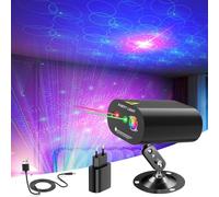 Mslitely - Lumières de fête DJ Disco Ball avec télécommande activée par son, éclairage scénique LED RVB clignotant ABS, projecteur de lumière pour la décoration de Noël/rave/club/bar/salle