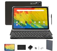 MSLSTM Tablette Android 14 2025 de 11 pouces, 18 Go de RAM, 128 Go de ROM+1 To de TF étendue, écran 2K, processeur T616, appareil photo 23 MP, WiFi 5G, 4 haut-parleurs, tablette avec clavier, étui