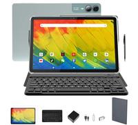 MSLSTM Tablette Android 14 2025 de 11 pouces, 18 Go de RAM, 128 Go de ROM+1 To TF Développer, écran 2K, processeur T616, appareil photo 23 MP, WiFi 5G, 4 haut-parleurs, tablette avec clavier, étui