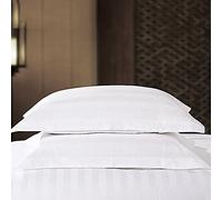 MSM Hôtel Chambre Literie Coton Taie d'oreiller,Blanc Cryptage Protecteur D’Oreiller Luxueuse Enveloppe Taie d'oreiller 2pièces-Blanc 55x85cm(21.5x33.5inch)