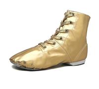 MSMAX Bottes de danse jazz pour fille PU, dor, 34 EU