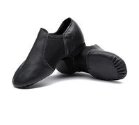 MSMAX Chaussures de danse jazz en cuir pour adultes, noir, 38 EU