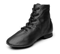 MSMAX Chaussures de jazz pour femme Bottes Renaissance en cuir noir pour homme, Noir, 10