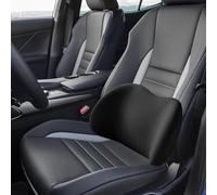 MSMDG Appuie-Tête Coussin Lombaire pour Siège de Voiture pour Tesla Model 3/Model Y/Model S/Model X, Mousse à Mémoire Oreiller De Soutien du Dos,A/Black-Lumbar Cushion