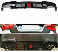 MSMDG Diffuseur de Pare-Chocs arrière pour BMW E90 Diffuser with LED E91 M Sport 2005-2012, Anti-Collision Diffuseur De Lèvre Modification Accessoires