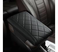 MSMDG Housse Accoudoir Voiture pour Toyota Prado Zelas Hilux Crown Sequoia CHR CHR EV, Rembourrage en Cuir Microfibre PU, Etanche Accoudoir Central Couvercle,A/Black