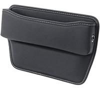 MSMDG Organisateur écart de siège de Voiture per Volvo V60 2020-2023, Cuir PU Boîte de Rangement pour Siège, pour Téléphones, Cartes et Clés,A/Black