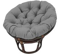 MSNCS Coussin De Chaise Papasan Extérieur, Coussin De Chaise Suspendue Coussin De Siège Rond, Coussin De Chaise Confortable Coussin De Siège Amovible pour Jardin Terrasse(Dark Gray,110x110cm)