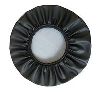 MSNCS Housses de Tabouret à roulettes Imperméable Cuir Housse Tabouret de Travail PU Pivotant Couvre Tabouret Réglable,pour Chaise Esthetique,Coiffure, Bureau,Coussin d'assise Rond Bar(Black,31cm)