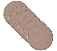 MSNCS Lot de 1/2/4/6 Galettes De Chaise Ronde,Coussin De Chaise Interieur 35x35/40x40/45x45cm,Coussins De Siège Antidérapan,Déhoussable,Coussins De Siège Antidérapan(Color3,6pcs 45cm/17.7inch)