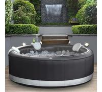 MSPA Bain à remous Camaro 204 x 204 x 70 cm - Bain à remous Gonflable pour 6 Personnes avec 138 Buses de Massage, Chauffage PTC, désinfection par Le Soleil & matériau Rhino-Tech 6 Couches |