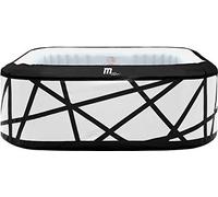 MSpa Bain à remous Soho 185x185x68cm | Bain à remous gonflable de luxe pour 6 personnes | 132 jets de massage, chauffage PTC jusqu'à 42°C, désinfection à l'ozone & matériau robuste à 6 couches | Kit