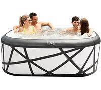 MSpa Premium SOHO Whirlpool, argent/noir, Rhino-Tech, 185x185x68 cm / 930L, télécommande incluse, pour jusqu'à 6 personnes