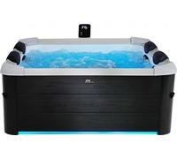 MSpa PureHaven spa gonflable 160x160x65cm pour 6 personnes 120 jets de massage LED chauffage contrôle app désinfection auto-nettoyant marron