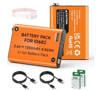 Mspalocell 2 Pièces 1350mAh Batterie de Remplacement pour Batterie Petzl Core USB-C Core pour Série 3,6V Id682 / E99aca / Tikkina/Tikkid/Tikka/Zipka/Actik/Tactikka/Iko