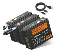 Mspalocell 3 pièces NP-W126 Batterie USB-C 1600mAh Batterie NP-W126S Type-C, pour Fuji X-T100,X-T200,X100F,X100V,X-S10,X-A5,X-A10,X-E3,X-E4,X-Pro2,X-Pro3,X-T1,X-T2,X-T3,X-T10,X-T20,X-T30,X-T30 II