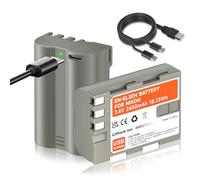 Mspalocell Batterie de Remplacement EN-EL3E USB-C 2450 mAh pour Nikon D300 D300s D90 D80 D70 D70s D200 D100 D30 D50 D50S EN-EL3e en EL3e ENEL3e, Batterie 2 pièces