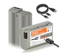 Mspalocell Batterie EN-EL15 USB-C 2450mAh pour Nikon D850 D810 D810a D800e D800 D780 D750 D610 D600 D500 D7000 D7100 D7200 D7500 Z8 Z7II Z7 Z6II Z6 EN-EL15 EL15a EL15b EL15c, Batterie 2 pièces