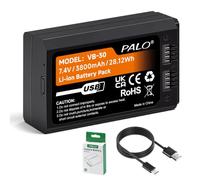Mspalocell Batterie Remplacement 3800mAh VB-30 VB-26 USB-C pour Godox V100, V1Pro, V1 Pro, V1 V1S V1N V1C V1F V1O, V1PRO-S/N/C/F/O, V860III-S/N/C/F/O Batterie Flash
