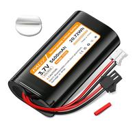Mspalocell Batterie réutilisable 3,7 V 5600 mAh, PH2.0/2P & SM-2P et SM-2P pour véhicules télécommandés, caméras solaires sans fil, appareils Bluetooth, éclairage, amplificateurs audio, petits
