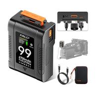 Mspalocell Batterie V-Mount 99Wh 6700mA 14,8V, PD65W USB-C Charge Rapide Battery V-Mount avec écran OLED, USB-C/BP/Dual D-Tap (entrée/Sortie), Sortie DC/USB-A (PD65W) pour caméra caméscope