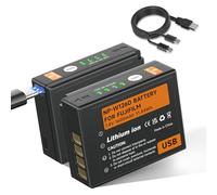 Mspalocell Pack de 2 Batteries NP-W126S 1600 mAh USB Type-C, Compatible avec Fuji Fujifilm FinePix HS30EXR HS35EXR HS50EXR X-A1 X-E1 X-E2 X-E3 X-M1 X-Pro1 X-T1 X-T3 X-T30X-T100 X100F X100V