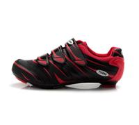 Msport Chaussures de Cyclisme de Route pour Homme/Femme - Respirantes, Antidérapantes, Compatibles avec Le Système Look Delta - Rouge 44 EU